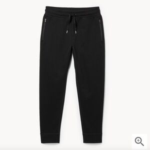 Joe Fresh Black Cuffed Jogger Sweatpants w Zipper Pockets - Plus Size 1X
